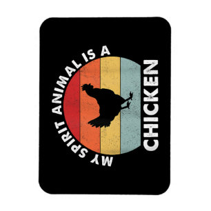 Vintage Mein Seelentier ist ein Huhn Magnet