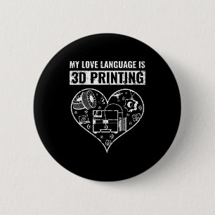 Vintage meine Liebessprache ist 3D-Drucken Button