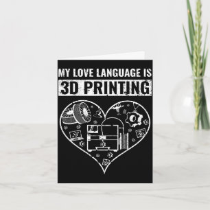 Vintage meine Liebessprache ist 3D-Drucken Karte