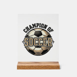Vintage-Meister des Soccer-Ball-Shirt-Designs_1 Acrylschild
