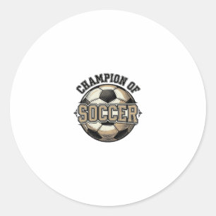 Vintage-Meister des Soccer-Ball-Shirt-Designs_1 Runder Aufkleber