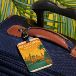 Vintage Melbourne Australien mit Flinders Street  Gepäckanhänger