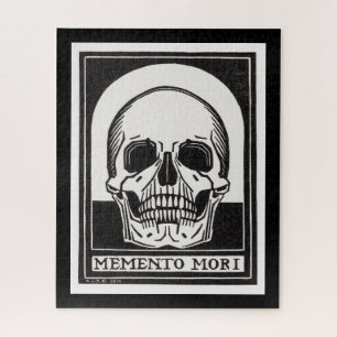 Vintage Memento Mori Totenkopf Illustration Puzzle