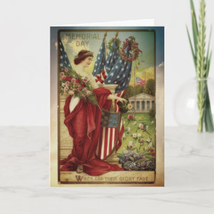 Vintage-Memorial-Day-Grußkarte Karte