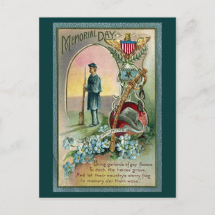 Vintage Memorial Day Tribute Postkarte