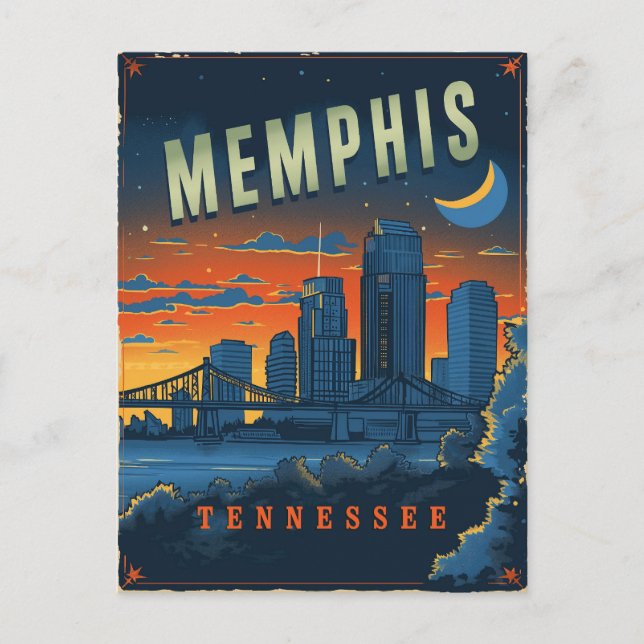 Vintage Memphis, Tennessee Postkarte (Vorderseite)
