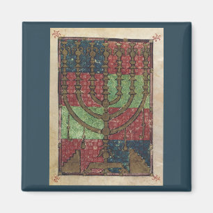 Vintage Menorah, Lichtfestival Happy Hanukkah Magnet