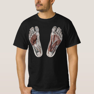 Vintage menschliche Anatomie Fußabdruck Podologie T-Shirt