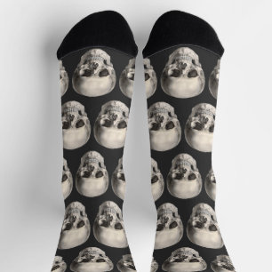 Vintage Menschliche Anatomie Schädel, Halloween-Sk Socken