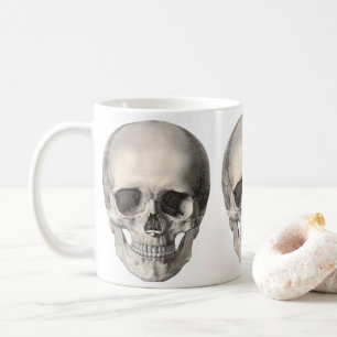 Vintage Menschliche Anatomie Schädel, Halloween-Sk Tasse