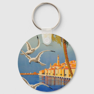 Vintage Menton Côte d'Azur Schlüsselanhänger
