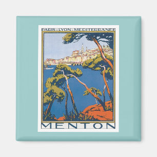 Vintage Menton Frankreich Magnet