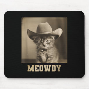 Vintage Meowdy Katze  Mousepad