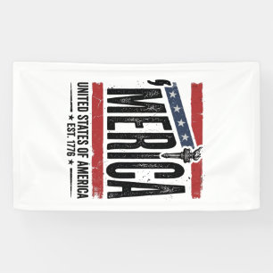 Vintage Merica Patriotisches abgenutztes Shirts De Banner