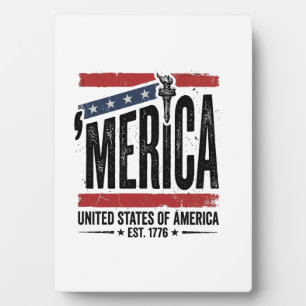 Vintage Merica Patriotisches abgenutztes Shirts-De Fotoplatte