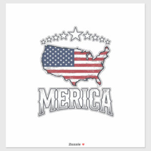 Vintage Merica patriotisches Flaggen-Karten-Shirt- Aufkleber