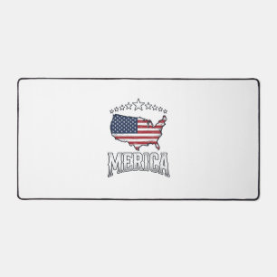 Vintage Merica patriotisches Flaggen-Karten-Shirt- Schreibtischunterlage