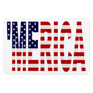 Vintage 'MERICA US-Flagge Patriotischer Premium-Ma Magnet