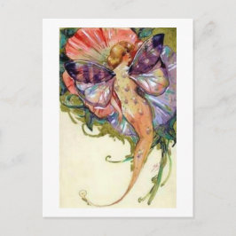 Vintage Mermaid Fairy Postcard Postkarte
