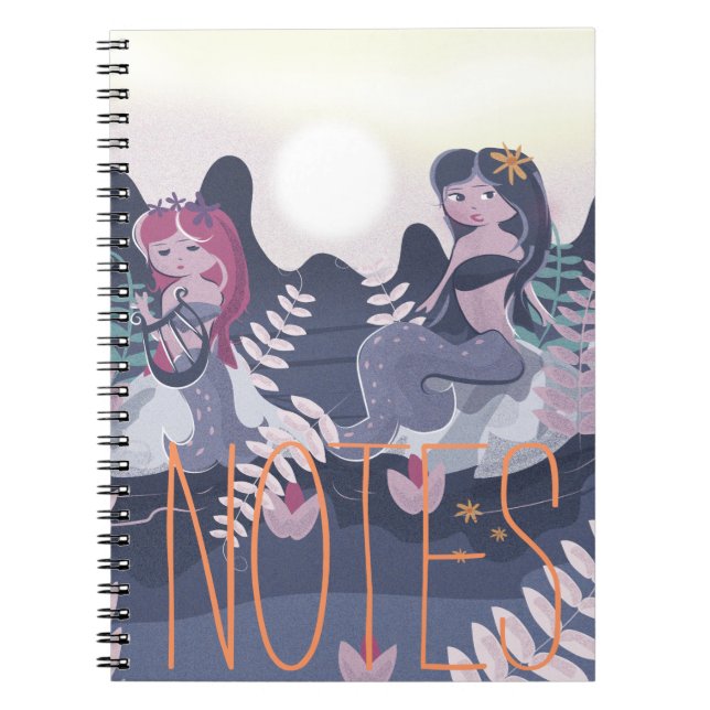 Vintage Mermaid-Printwerbung Notizblock (Vorderseite)