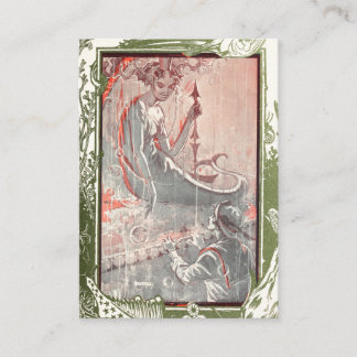 Vintage Mermaid / Siren & Sailor Visitenkarte