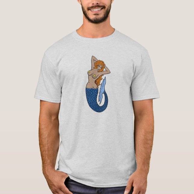 Vintage Mermaid Tattoo Art T-Shirt (Vorderseite)
