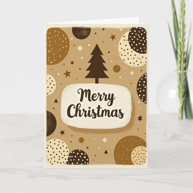 Vintage Merry Christmas Card Karte (Vorderseite)