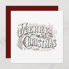 VINTAGE "MERRY CHRISTMAS" CHRISTMAS GREETING CARD
