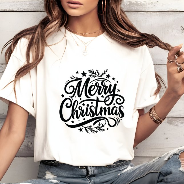 Vintage Merry Christmas - Festive and Elegant T-Shirt (Von Creator hochgeladen)