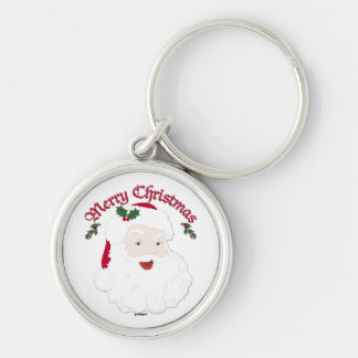 Vintage Merry Christmas Santa - Drehbuch Schlüsselanhänger