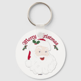 Vintage Merry Christmas Santa - Drehbuch Schlüsselanhänger