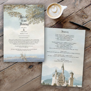 Vintage Messe Burg Rustikale Hochzeitreise Programm