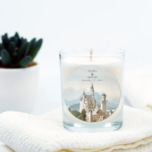 Vintage Messe Burg Rustikale Waldhochzeit Runder Aufkleber