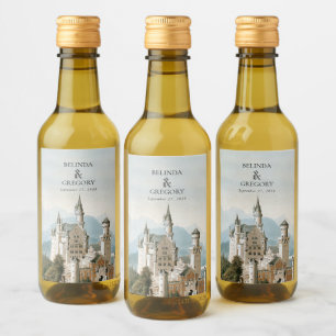 Vintage Messe Burg Rustikale Waldhochzeit Weinetikett