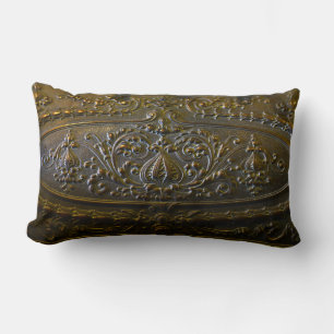 Vintage Metalldekoration elegante, blumengeschmück Lendenkissen
