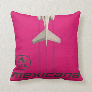 Vintage-Mexicana-Fluglinie-Wurfkissen Kissen