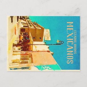 Vintage Mexicanos Reise-Postkarte Postkarte
