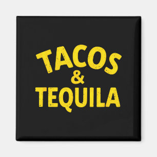 Vintage mexikanische Fiesta-Tacos & Trinken Magnet