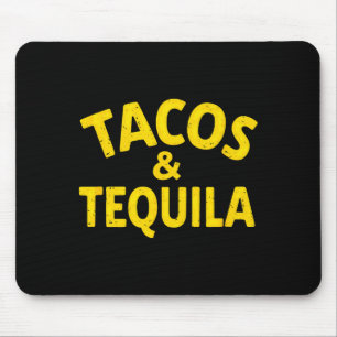 Vintage mexikanische Fiesta-Tacos & Trinken Mousepad