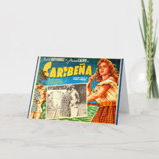 Vintage mexikanische Filmplakat-Grußkarte Karte