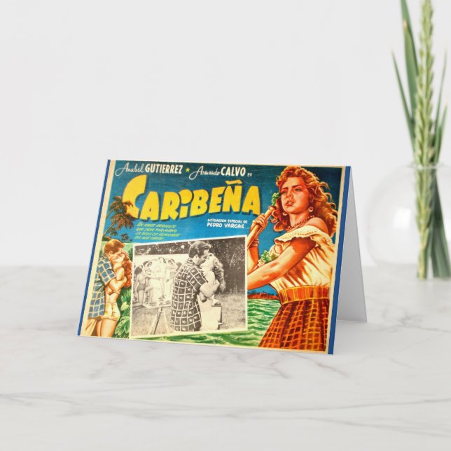 Vintage mexikanische Filmplakat-Grußkarte Karte (Vorderseite)