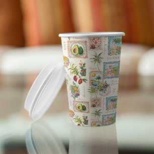 Vintage mexikanische Reisedrucke Pappbecher