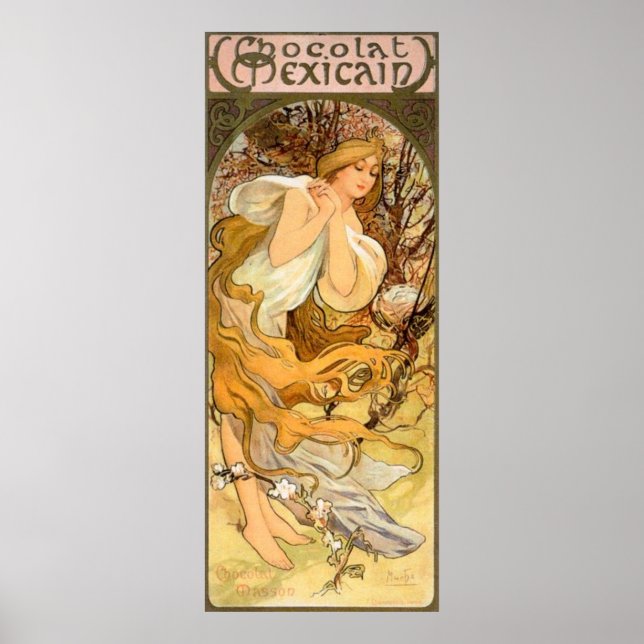 Vintage mexikanische Schokoladenwerbung Poster (Vorne)