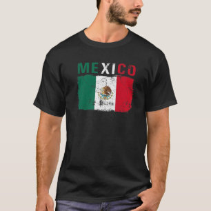 Vintage-Mexiko-mexikanische Flagge Stolz Geschenk T-Shirt