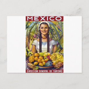 Vintage Mexiko-Reise-Tourismus-Anzeige Postkarte