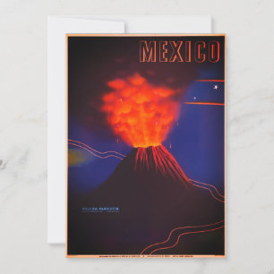 Vintage-Mexiko-Vulkan Karte