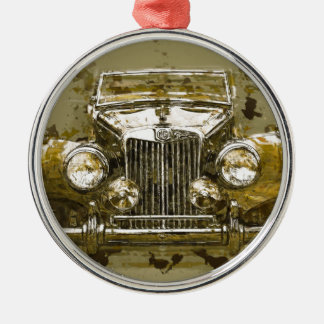 Vintage MG Sportwagen Ornament Aus Metall