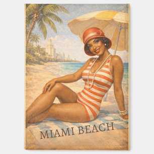 Vintage Miami Beach 1920er Jahre Pin-Up Magnet