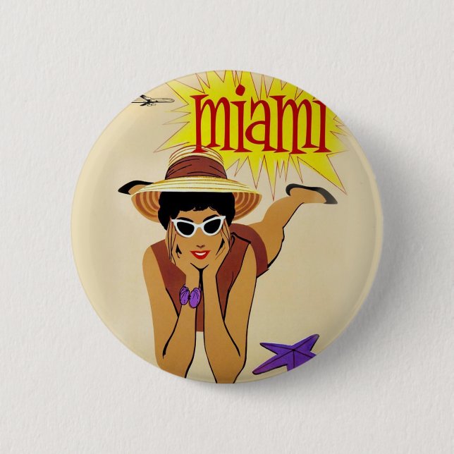 Vintage Miami Beach Button (Vorderseite)
