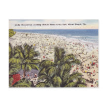 Vintage Miami Beach Florida Postkarte